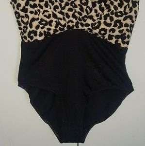 Leopard print body suit